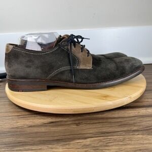 Lloyd of Germany Hampton Oxford Men's 10 Olive Green Suede 2 Tone Lace Up Shoes